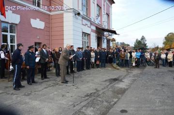 Odovzdávanie hasičského vozidla Odovzdávanie hasičského vozidla
